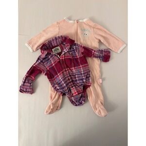 Outdoor Kids Romper Millie&Myles Sleeper‎ Baby Girl 6-9M Lot 1 Plaid 1 Jellyfish